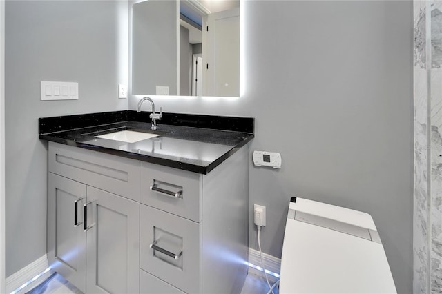 bathroom with oversized vanity