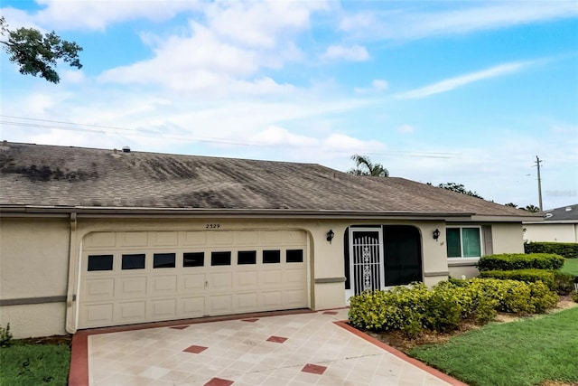 ranch-style house with a garage