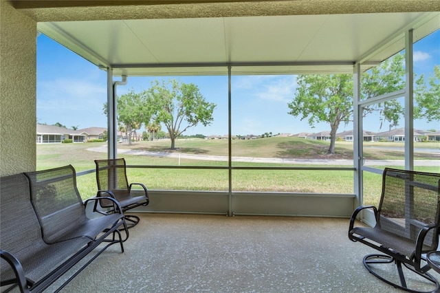 view of sunroom