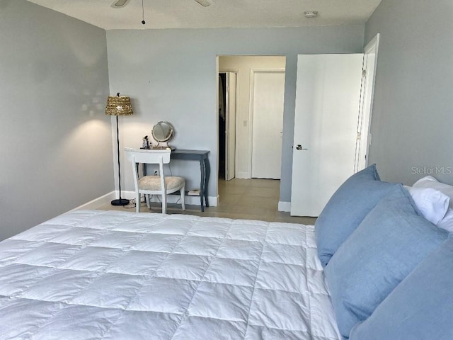 view of tiled bedroom