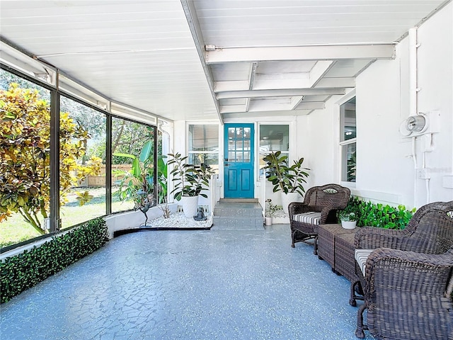 view of sunroom / solarium