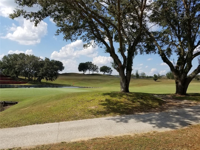 view of home's community featuring a lawn