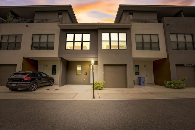 view of front of home featuring a garage