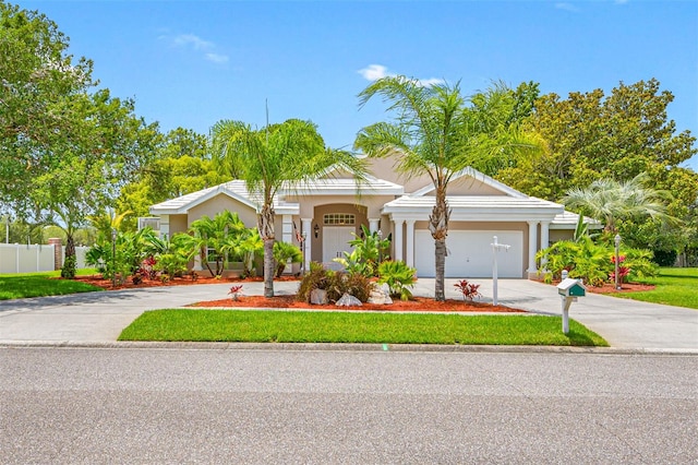 view of front of house featuring a garage