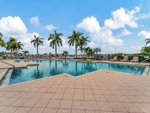 view of pool with a patio