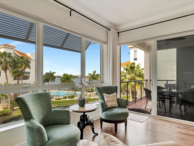 view of sunroom