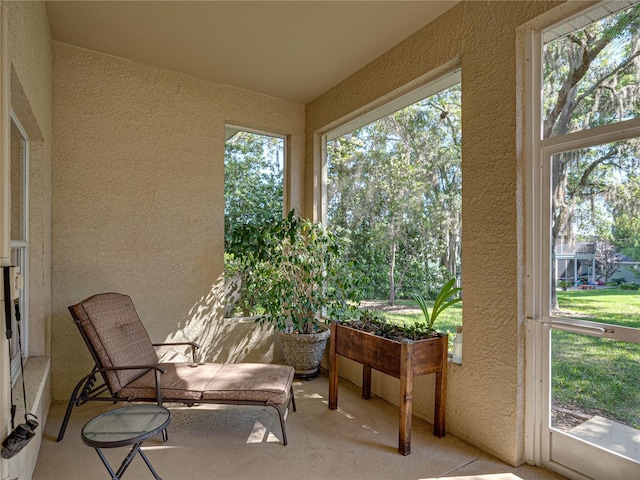 view of sunroom