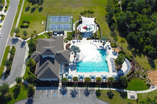 birds eye view of property