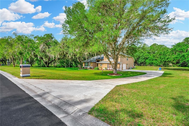 exterior space with a front yard