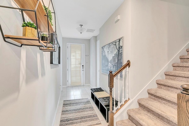 view of tiled foyer