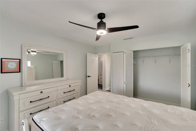 unfurnished bedroom with ceiling fan