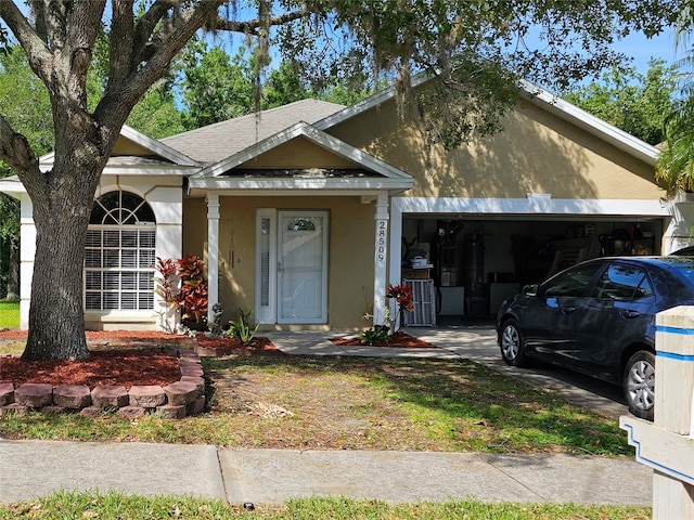 view of front of house featuring a garage