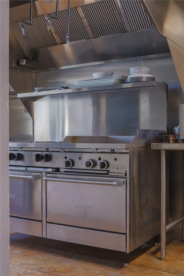 kitchen with tile flooring