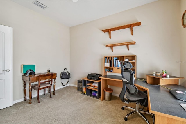 view of carpeted office