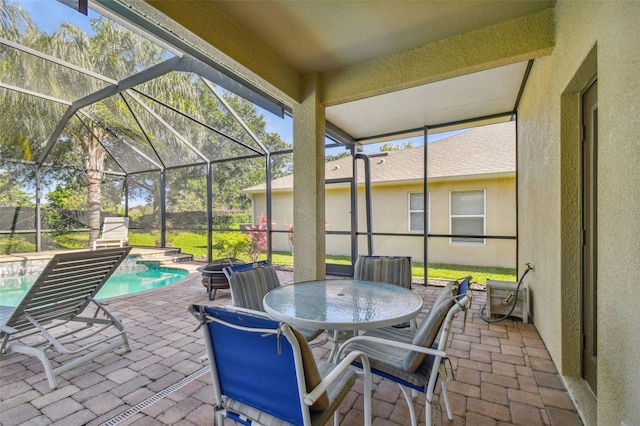 view of sunroom