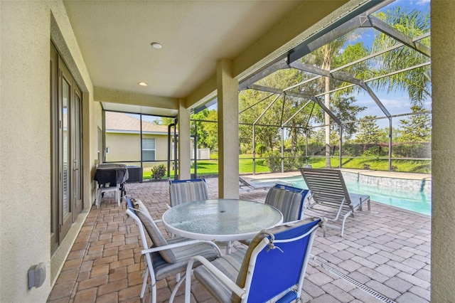 view of sunroom