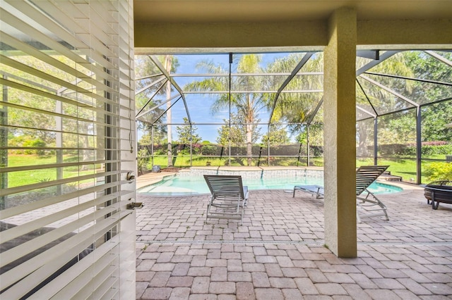 exterior space with a lanai