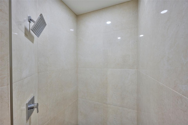 room details featuring tiled shower