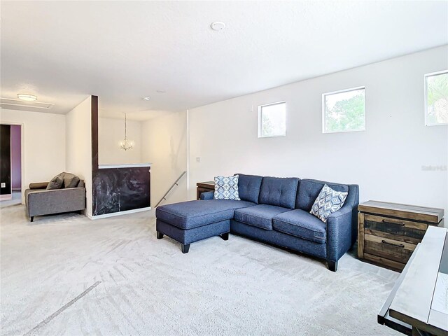 view of carpeted living room