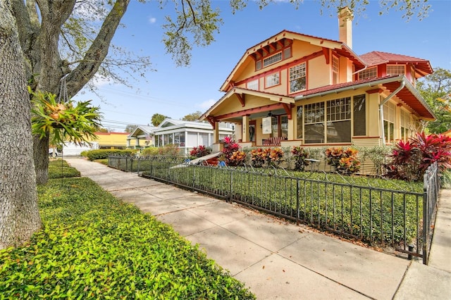 view of front of house with a porch