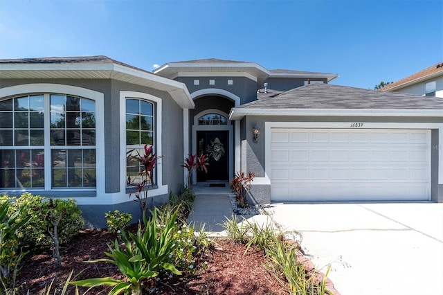 view of front of home featuring a garage