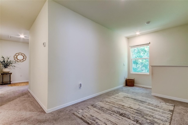 view of carpeted spare room