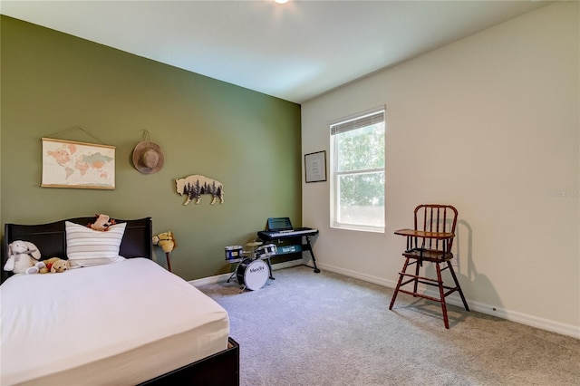 bedroom featuring carpet flooring