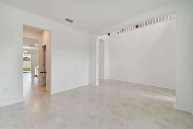 view of tiled spare room