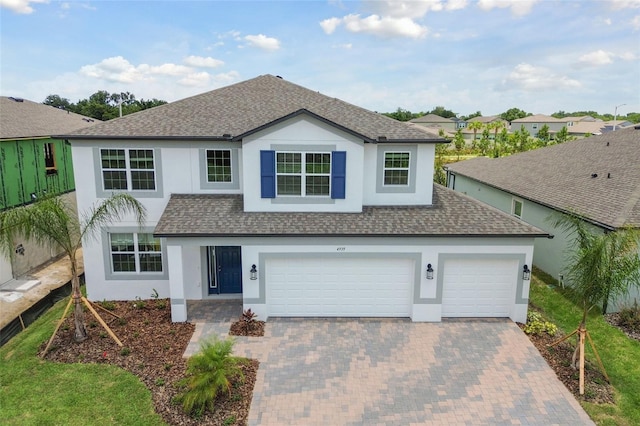 view of front of house featuring a garage