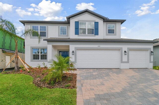 view of property with a garage