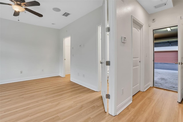 interior space with light hardwood / wood-style flooring