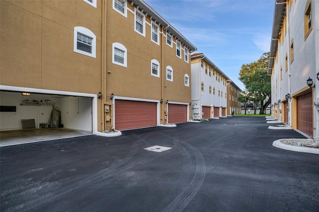 view of building exterior featuring a garage