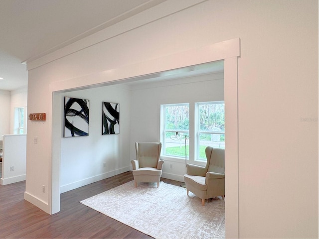 unfurnished room featuring hardwood / wood-style flooring