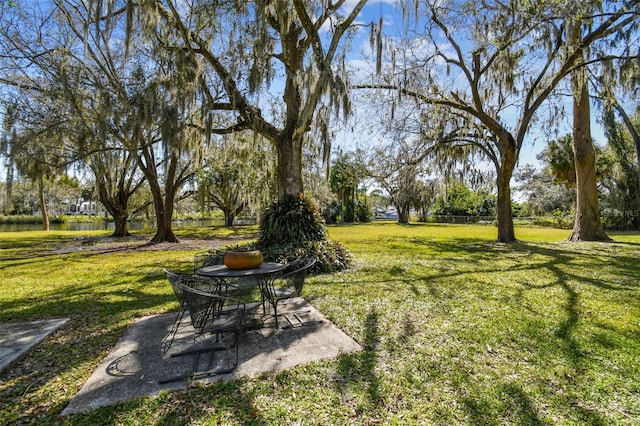 view of yard with a patio