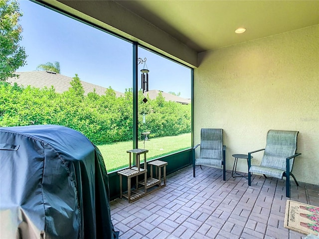 view of sunroom