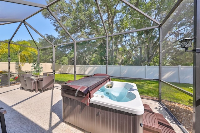 view of sunroom / solarium