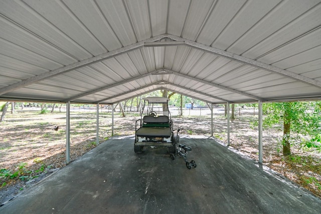 exterior space featuring a carport