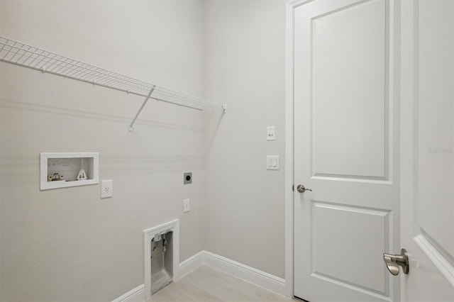 laundry area with hookup for a washing machine and electric dryer hookup