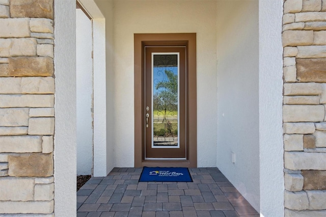 view of doorway to property