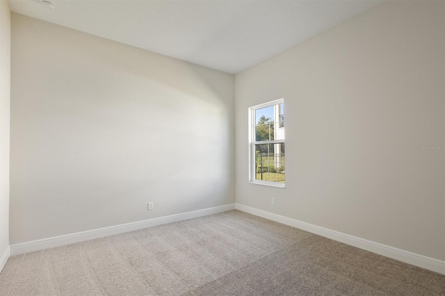 view of carpeted spare room