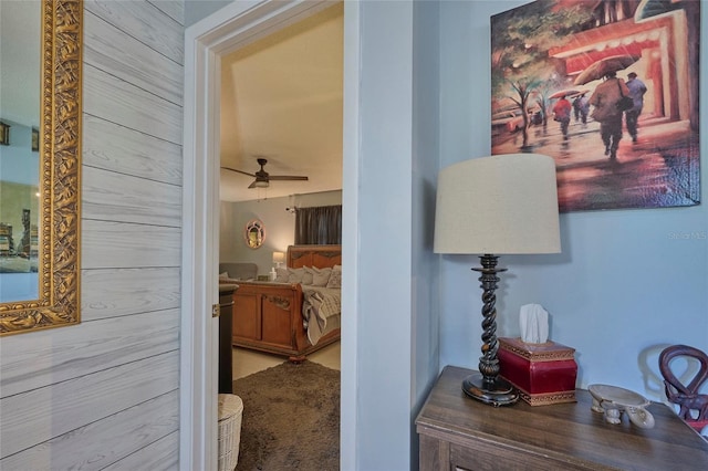 hallway featuring carpet floors