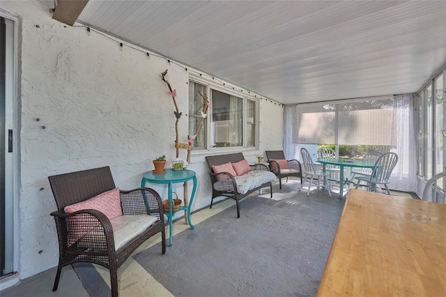 view of sunroom