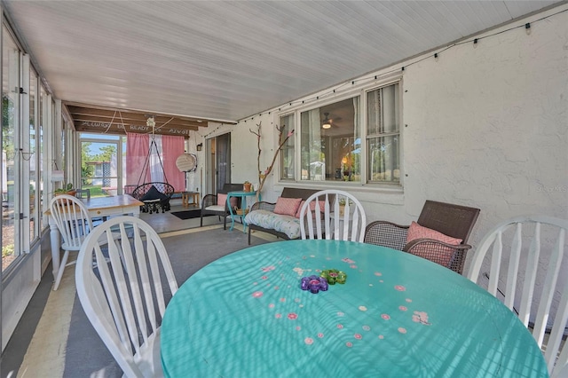 sunroom featuring a wealth of natural light