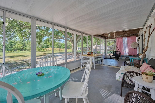 view of sunroom