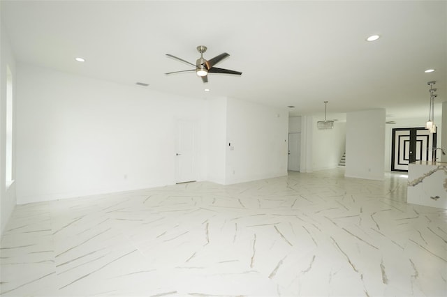 empty room with ceiling fan