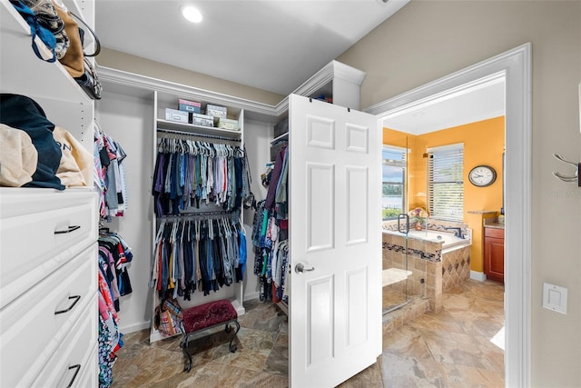 walk in closet featuring tile patterned floors