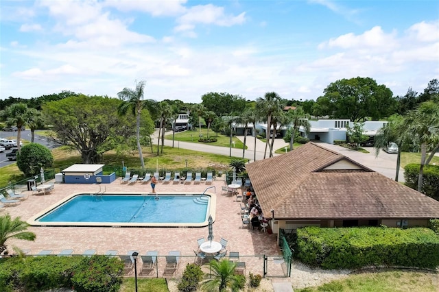 view of pool with a patio