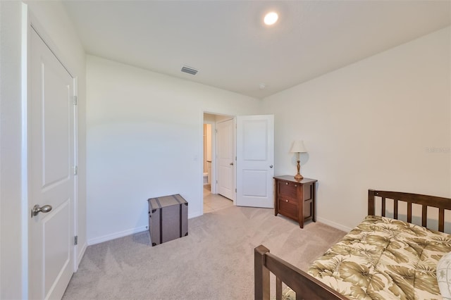 view of carpeted bedroom