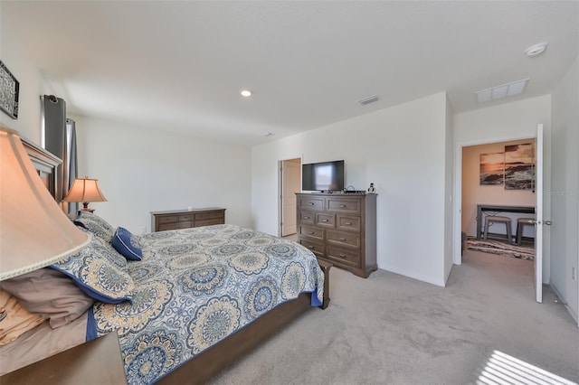 view of carpeted bedroom