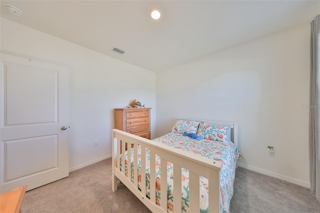 bedroom with carpet